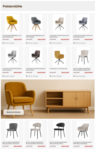 Produktübersicht mit Ambientebild