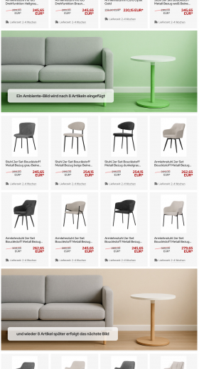 Produktübersicht mit meherern Ambientebildern