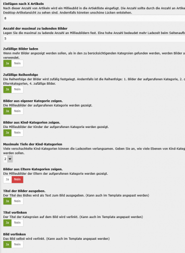 Einstellungen des Moduls