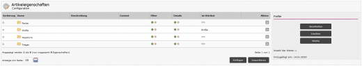 Attribute als Filter verwenden