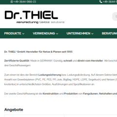 Dr. THIEL® GmbH: Hersteller für Netze & Planen seit 1995