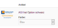 AGI Modul: Attribute im Warenkorb ändern