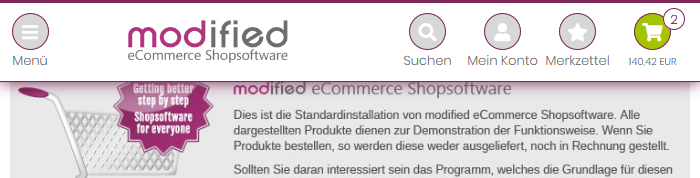 Modified-Header, ohne Suche 700px Breite