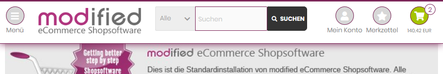Modified-Header, Sticky-Header, 890px Breite